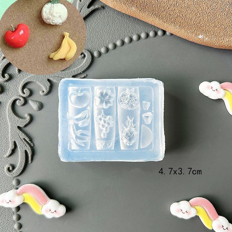 3D Fruit Silicone Nail Mold Sweet Flower Petals Fairy Nails Templates Diy Nail Art Decor Manicure Template For Nail Charms