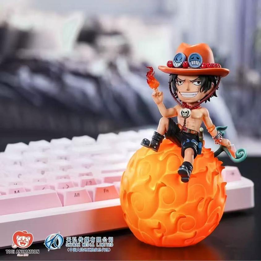New One Piece Devil Fruit Series Voice-Controlled Night Light Luffy Nico Robin Chopper Portgas Ace Anime Figure Toy Gifts D Kid Friendly Entertaining
