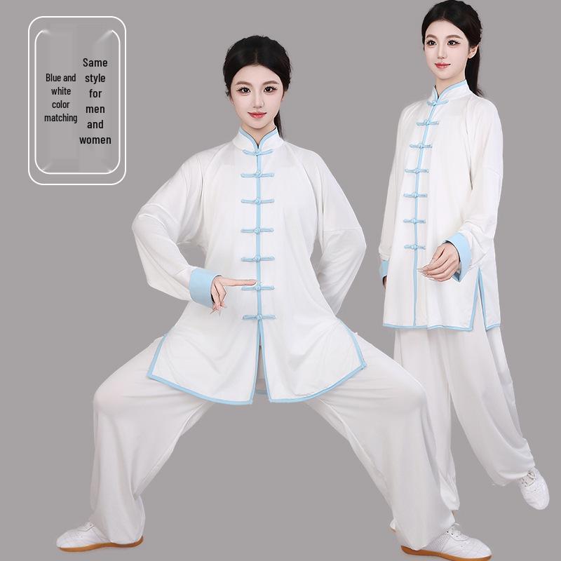 Unisex Tai Chi oblek z mléčného hedvábí - Jaro/Léto Ledové hedvábné tréninkové oblečení