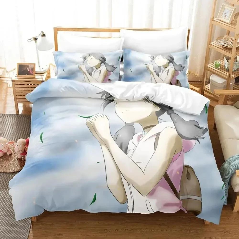 3d Anime Weathering with You Bedding Set Duvet Cover Bed Set Quilt Cover Pillowcase Comforter King Queen Size Boys Adult Bedding