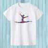 Kids T-shirt Watercolor Rainbow Gymnastics Art T-shirt Summer Kids T-shirt Top Kids Street Style