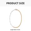 Women Asymmetric Gold Silver Necklace Unisex Chain Necklace Fashion Jewelry Stylish Collarbone Chain Metal Texture
