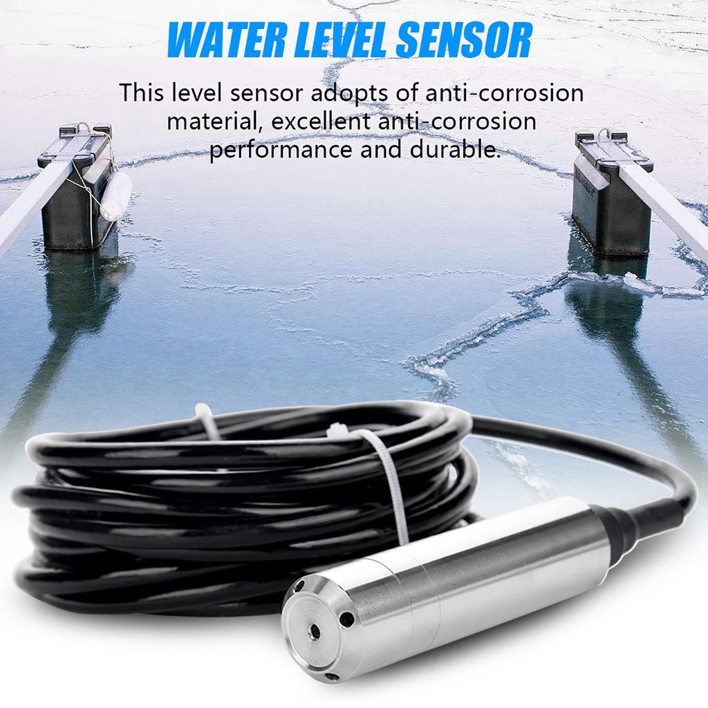 Liquid Level Sensor DC24V 4-20mA Throw in Type Liquid Level Sensor For Detecting 0-5m Range Depth Stainless Steel Level Sensor