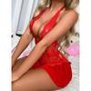 Woman Lingerie Open Crotch Lace Underwear Hot One-piece Bodysuit Costume Sexy Babydoll Wedding Sleepwear
