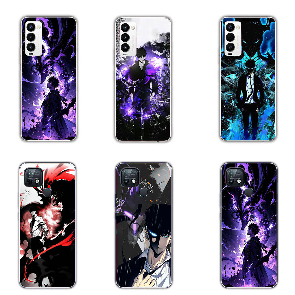 Per Motorola Moto Edge 40 30 neo G54 G24 G84 iPhone 15 14 Xiaomi Redmi Note 13 12 11 Pro Samsung Galaxy A54 Custodia anime Sung Jinwoo Solo Leveling Arise