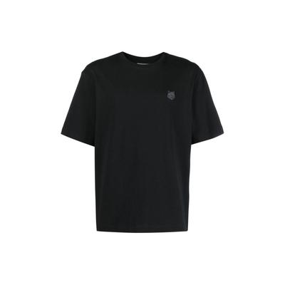 SS24 Round Neck Printed Loose Fit Short Sleeve T-Shirt Men Tops Dark-Blue MW00127KJ0119-P476