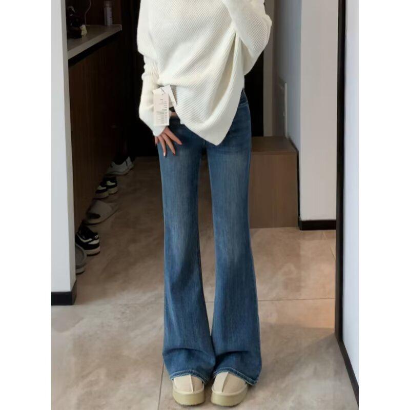 Women s High Waist Retro Micro Flare Jeans - Petite Spring/Autumn 2025 Style S