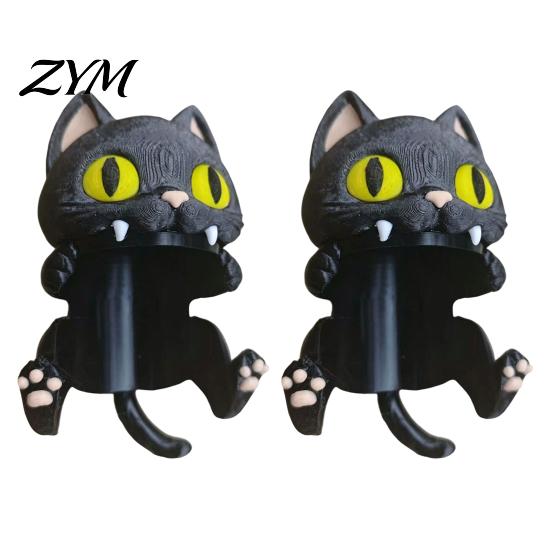 Funny Gadget for Friends 3D Printed Bat Can Holder, Cartoon Vampire Cat Stand Practical Beverage Holder Standard Soda Cans, Halloween Desktop