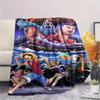 One Piece Character Print Flannel Blanket,High Quality Comfortable for All Seasons,Home Decor,Warmth and Comfort,Perfect for Christmas Gifts