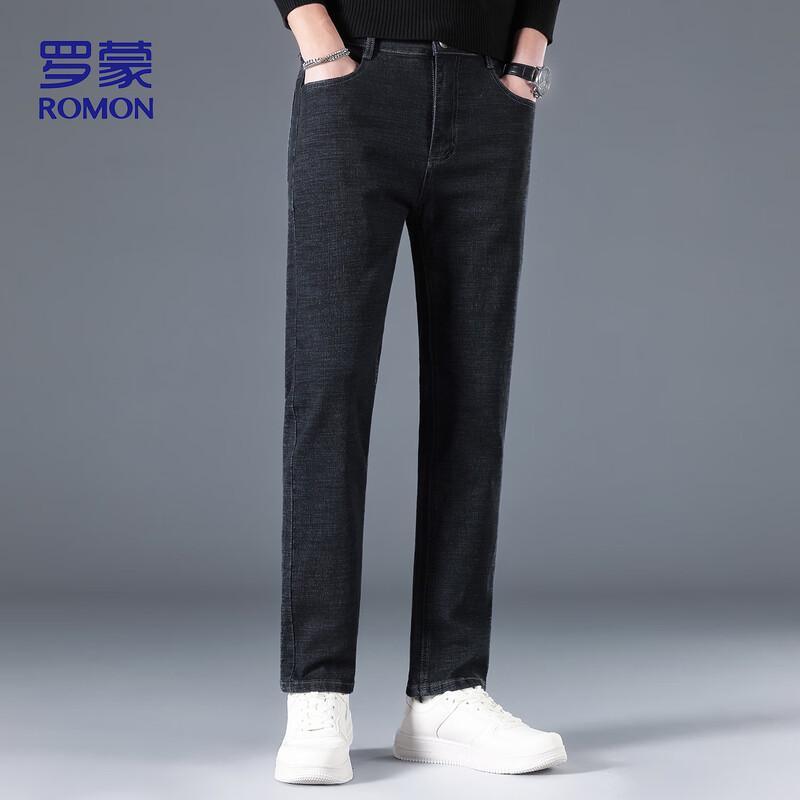ROMON Men's K951 Elastic Loose Straight Leg Jeans