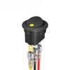 4PCS Round Rocker Switch 12V 20A Round Toggle Switch 12 Volt DC Lighted 3 Pin 2 Way SPST Switch for Automotive Car Boat