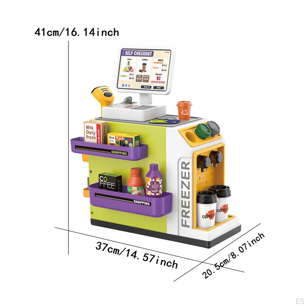 Spielzeugkasse Kasse Pädagogisches Rollenspiel für Kinder im Alter von 3-7 Jahren