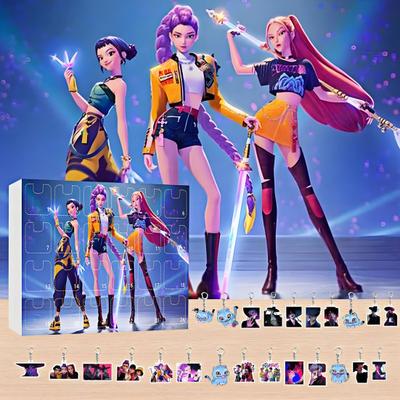 Demon Hunter Advent Calendar 2025 Christmas Countdown Calendar with 24 Keychain Toys for Kids Adult Teens