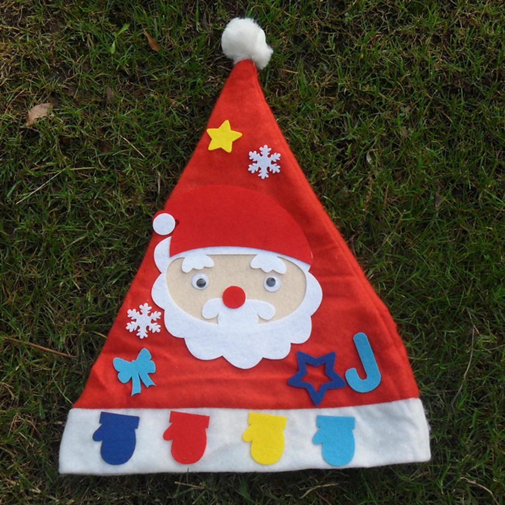 Adult Children Winter Warm Christmas Style Caps Non-woven Fabric Cartoon Hat