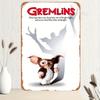 8x12" Gremlins Vintage Metal Poster - Durable Water & Dust Resistant, Retro Wall Decor for Home Bar Garage, Indoor Outdoor Use