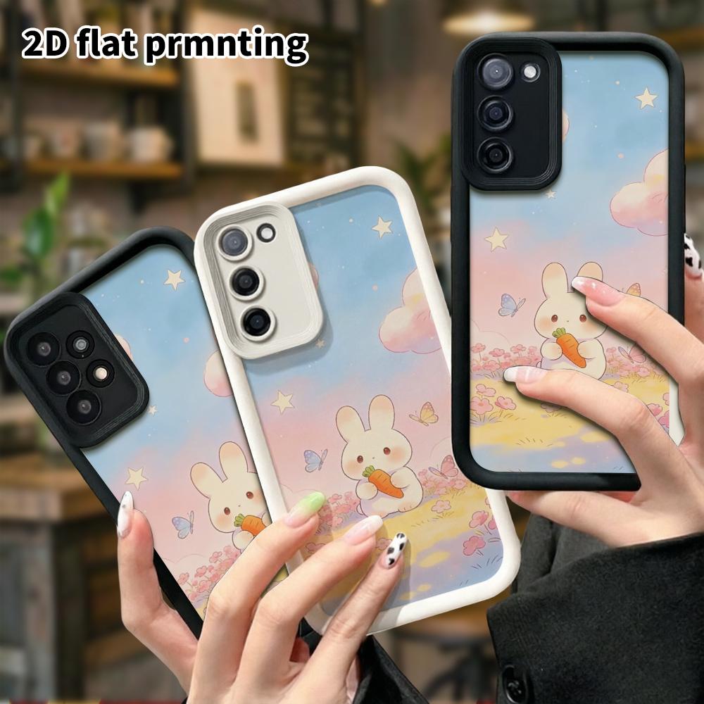 Phone Case: 2D Flat Samsung Galaxy A34 A35 M05 M06 S20 S22 S21 FE Plus 5G Step-style Protective Case, Cute Watercolor, Christmas and Halloween Gift