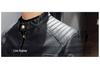 Men's Autumn Winter PU Leather Flight Jacket - Stand Collar, Casual, Trendy Motorcycle Outerwear, Plus Size Available.
