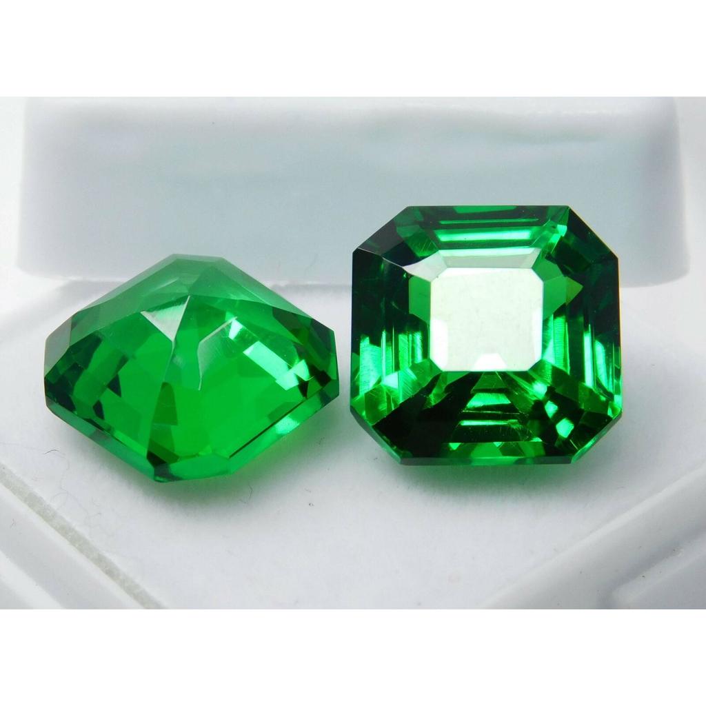Natural Tsavorite Garnet Square Cut Green 20 Ct Making Jewelry Loose Gemstone