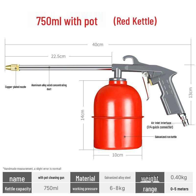 Dual-Use High-Pressure Pneumatic Cleaning Spray Gun for Cars and Engines