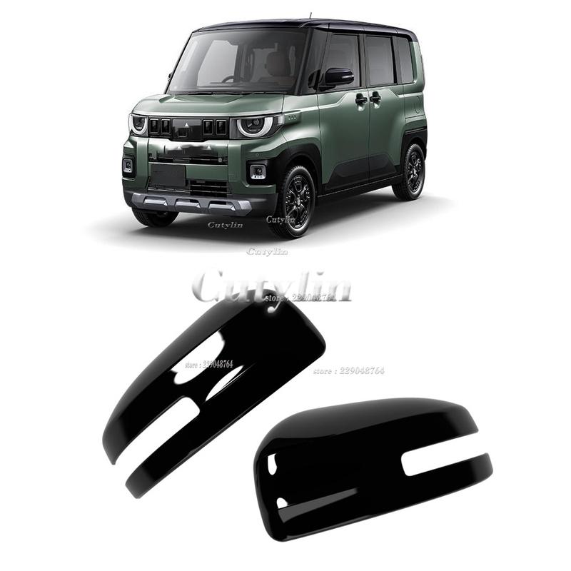 For Mitsubishi Delica MINI 2025 2026 ABS Yellow Car Side Rear View Rearview Mirror Decoration Cover Trim Accessories Styling Cut