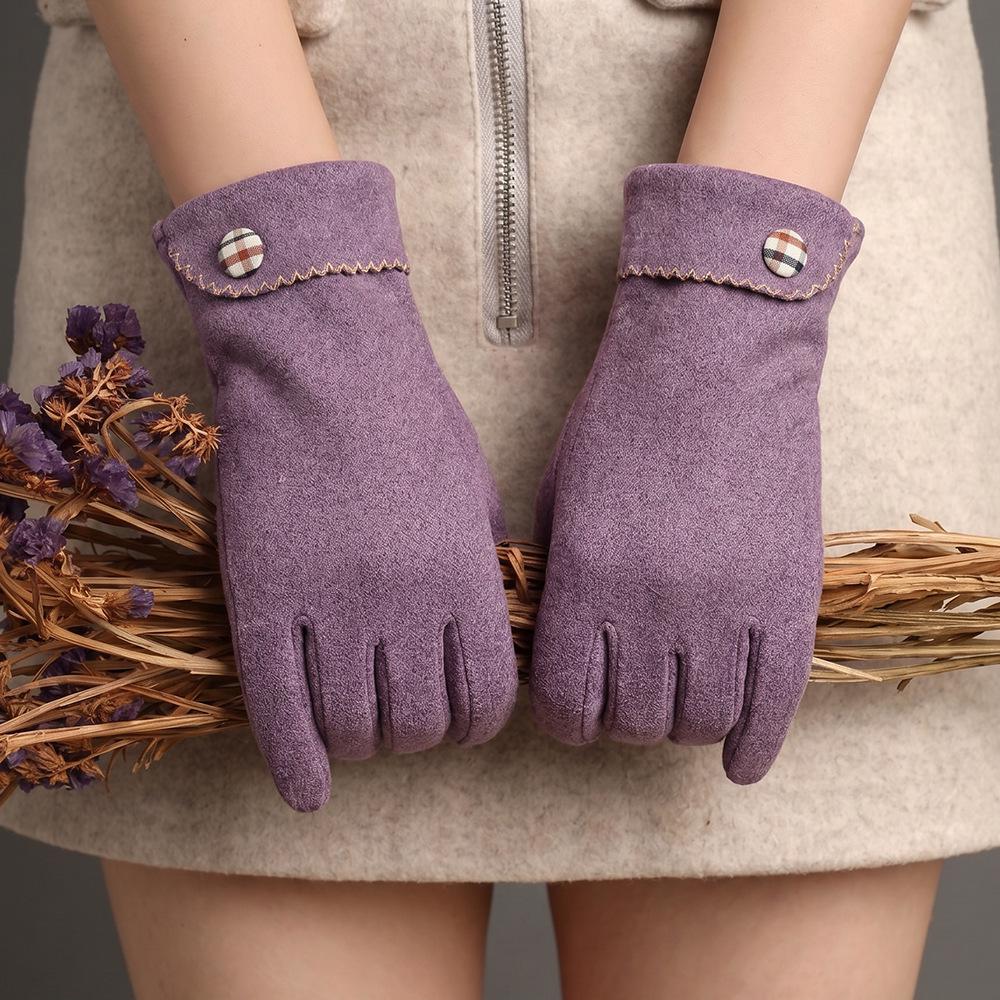Women's Windproof Touchscreen Rabbit Fur Gloves for Cycling