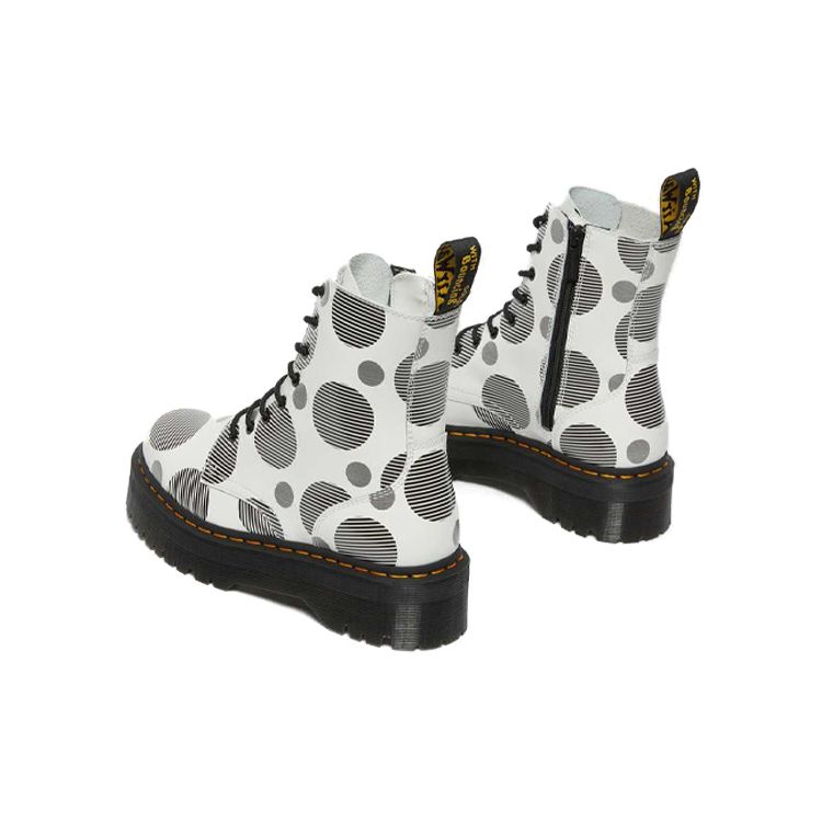 Dr. Martens Jadon Leather Comfortable Durable Mid-Calf Boots Unisex Boots White Black 26882101