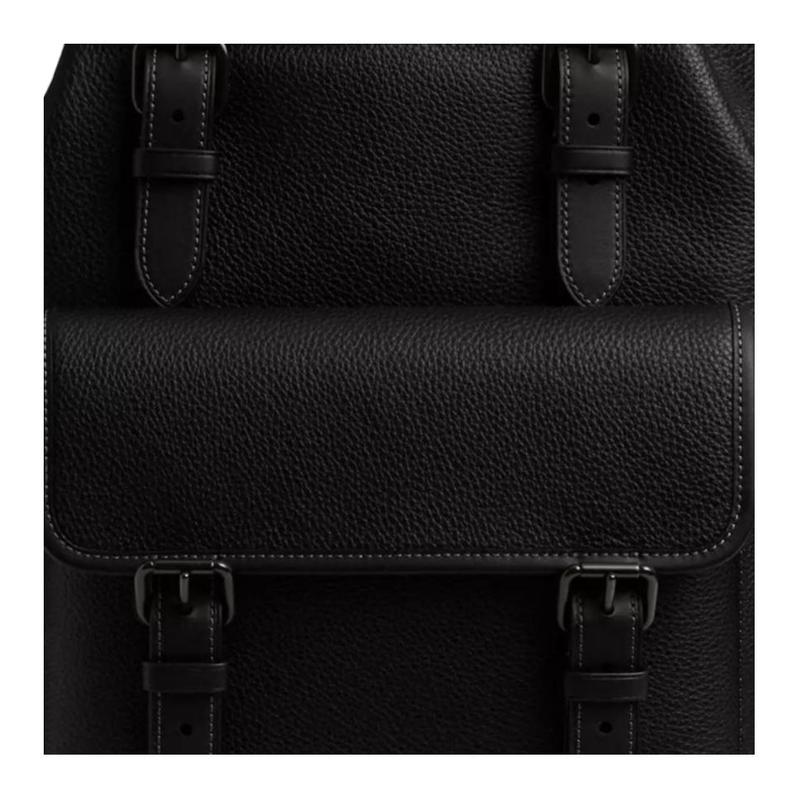 Coach Sprint 29 Zaino in Pelle di Mucca con Logo del Marchio Grande da Uomo Nero