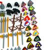 Medieval Knight Weapon Armor Parts Helmet Sword Shield Bow and Arrow Building Blocks Accessory Kit for Soldier Figures Castle Equipment Set