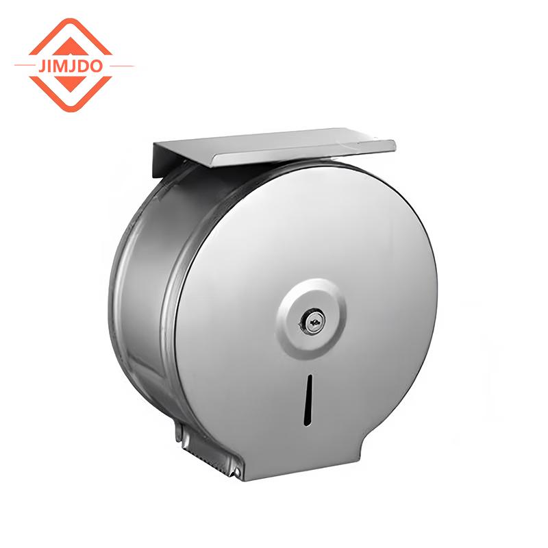 JIMJDO Wall-Mounted Stainless Steel Large Roll Toilet Paper Dispenser with Phone Shelf