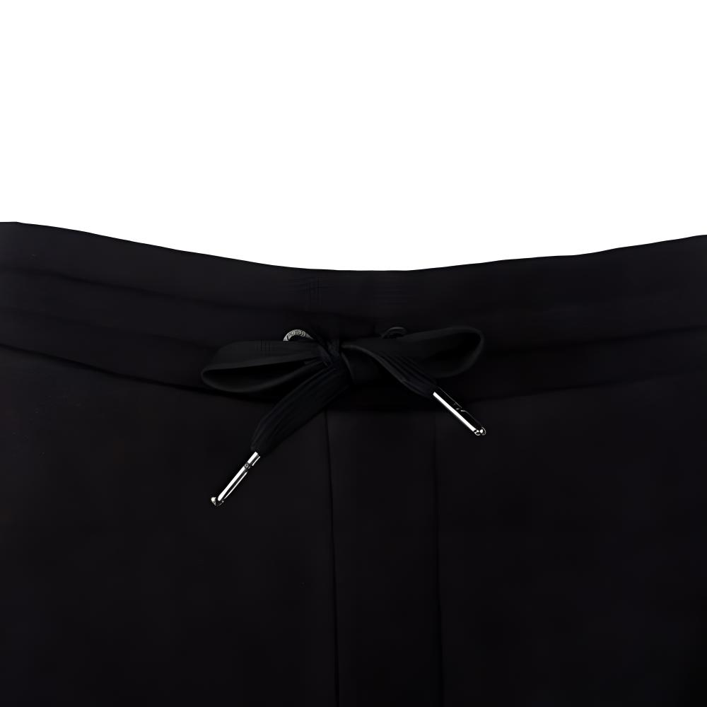 Armani Exchange FW22 Solid Mid-Waist Drawstring Cuffed Knit Joggers Men bottoms Black 6LZPAC-ZJBXZ-1200