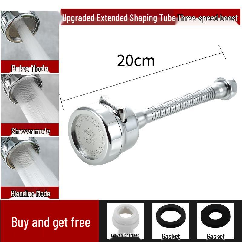Universal Kitchen Faucet Aerator & Anti-Splash Shower Head with Filter