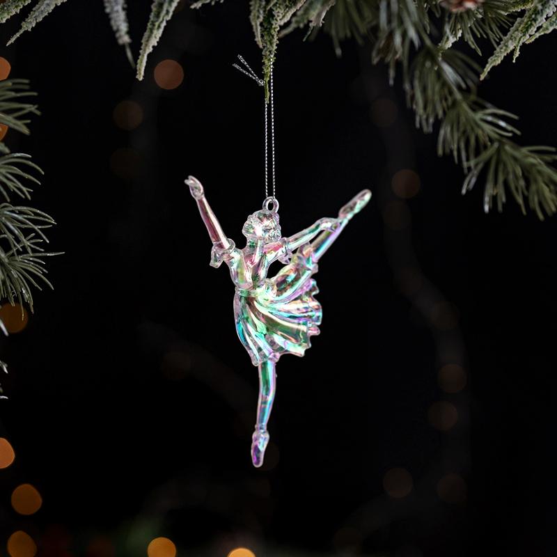 1 buc Acril Diverse Stiluri Cristal Clar Transparent Pandantive Pom de Crăciun Modelare Simulare Ornament de Casă Pandantiv Colorat