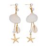 Tassel Starfish Dangle Earrings Bead Drop Earrings Fashion Jewelry Irregular Earrings  Party