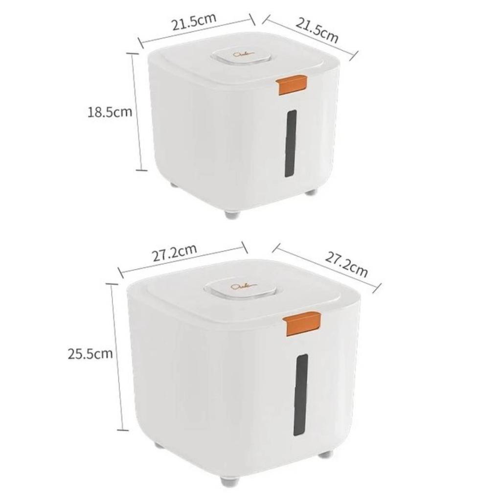 Pet food storage barrel Spring Press Type dog cat large storage food sealed moisture-proof Silicone ring Visualization box