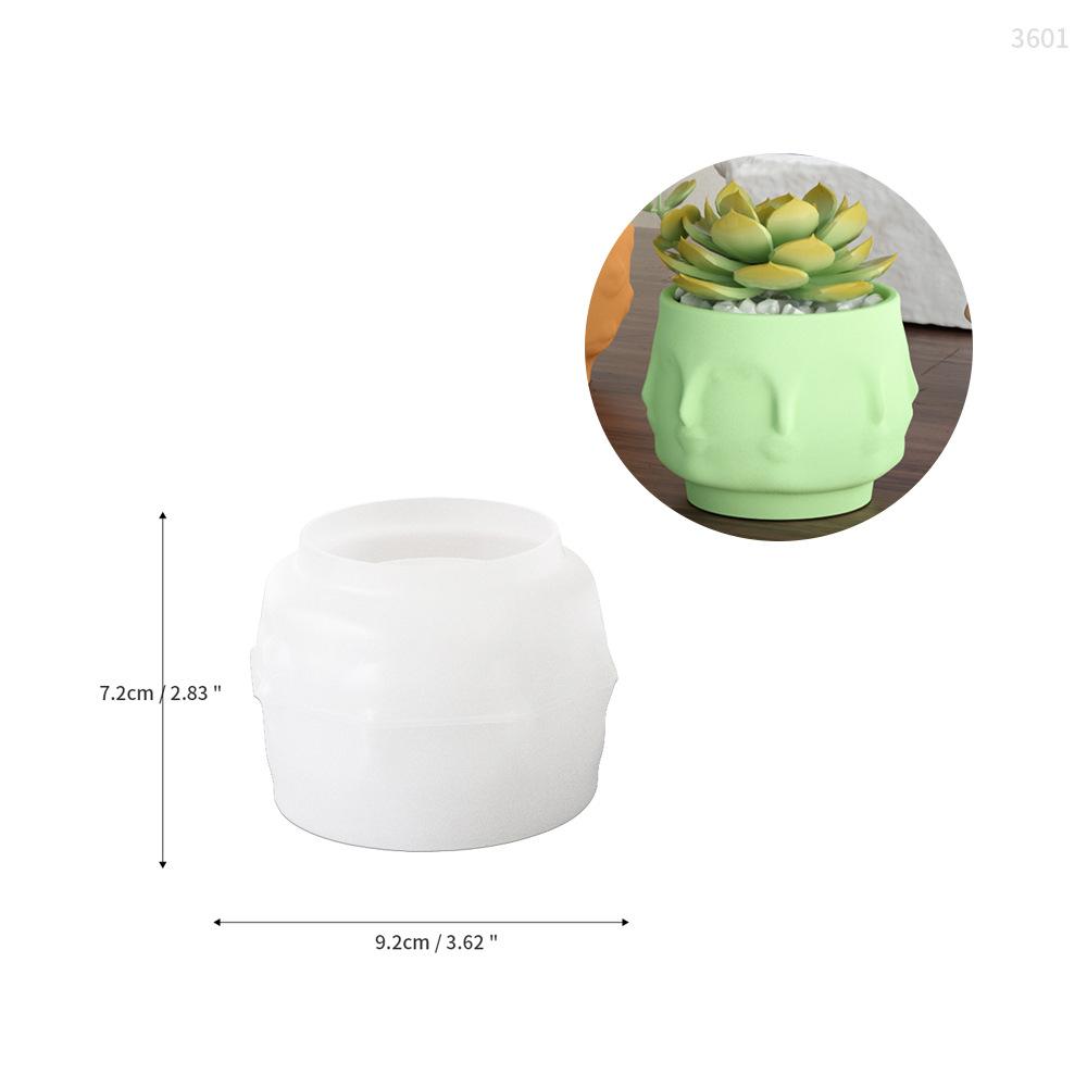Face Silicone Candle Holder Mold Diy Cement Candle Holder Tank Concrete Succulent Flower Pot Mold Gypsum Mold