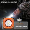 Multi-function Handheld Flashlight, Work Light with COB Sidelight with Telescopic Zoom, 7 Modes, Head with Magnet