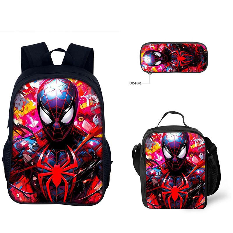 Spiderman Rucksack-Set Mit Oxford-Stoff Schultasche Und Federmäppchen Für Kinder