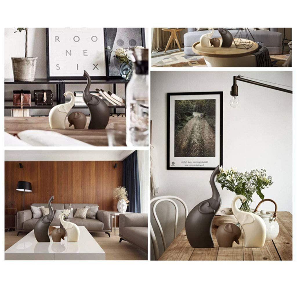 Splash Abstract Art Lucky Elephant Set Decorative Figurines | Ceramic Handcrafted Sculptures (Multicolor)