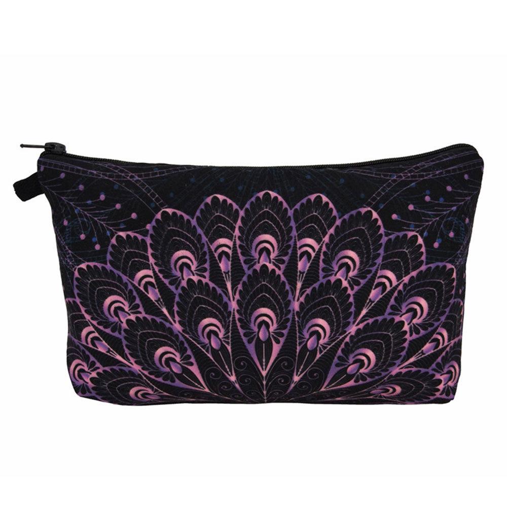 Women Flower Print Cosmetic Bag Toiletries Organize Travel Storage Case 6431