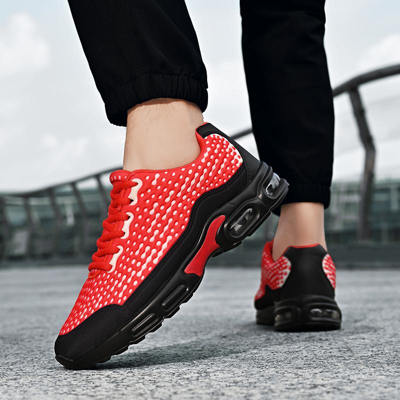 Fashion Sneakers for Men Comfort Air-cushion Running Sports Shoes Soft Sole Non-slip Trainers for Jogging Fitness Training