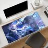 Gaming Mouse Pad Desk Mat Antislip Stitched Edges Blue Water Element Anime Girls Print Keyboard Pad for Gamer Home Office
