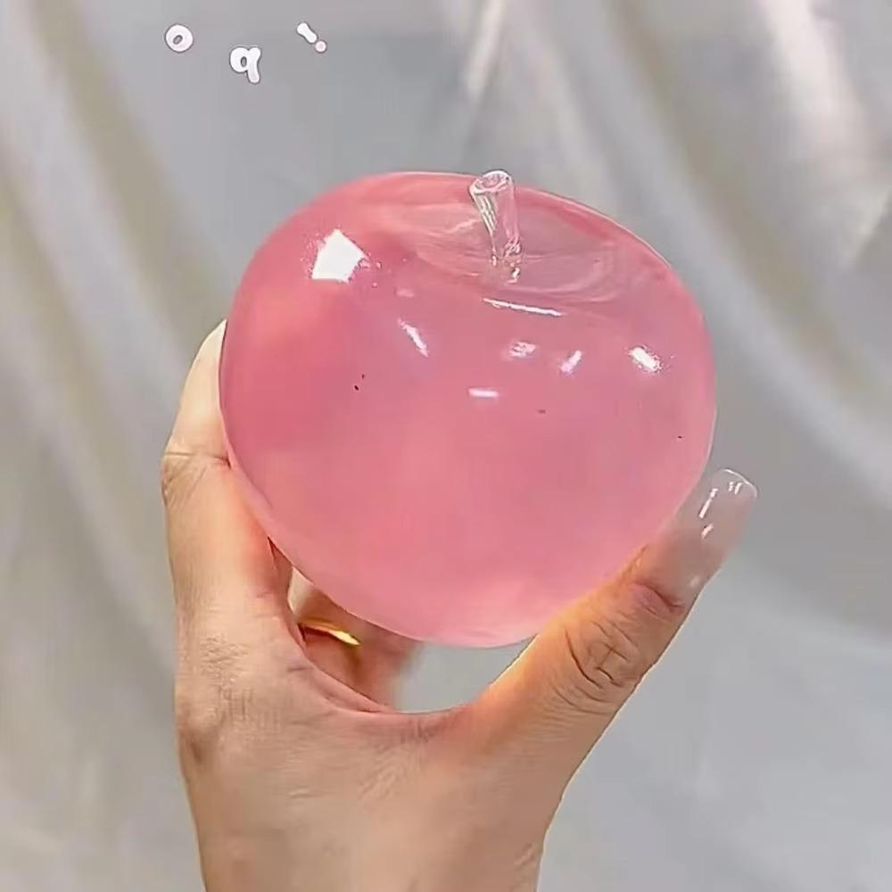 Apple Squeeze Toy Stress Relief Ball Squishy Maltose Sensory Fidget Toy Translucent Slow Rebound Cute Delicate for Adults Kids Anxiety Relief