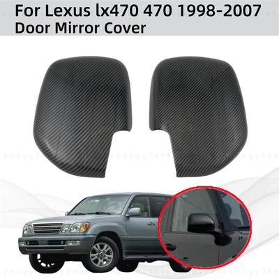 Gloss Carbon Car Modification Accessories Door Mirror Cover Trim For Lexus Lx470 470 1998 1999 2000 2001 2002 2003 2004 -2007