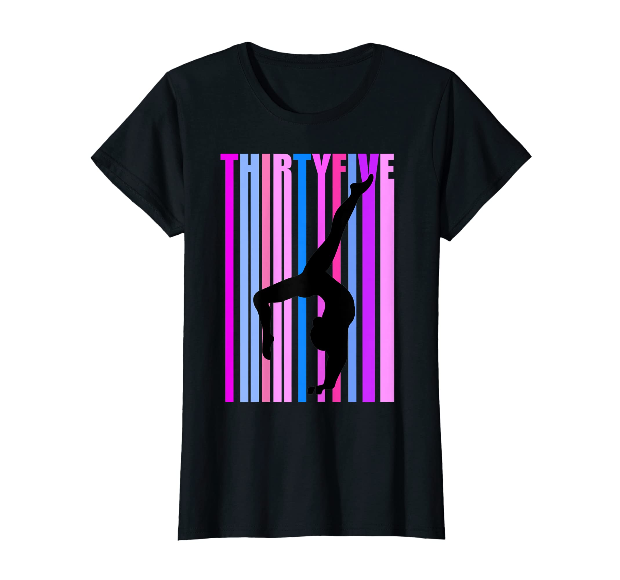 

Футболка для женщин на день рождения 35-летней гимнастки, королевы бревна, гимнастки