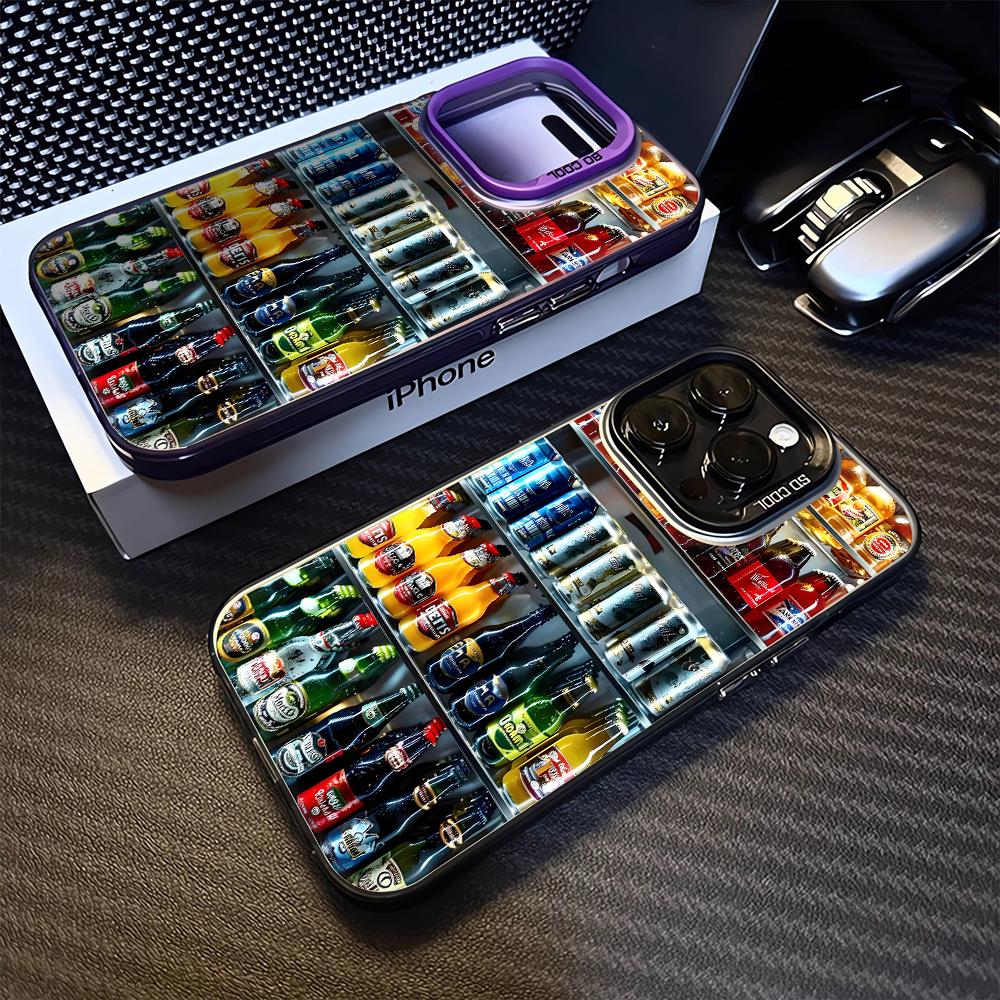 Super Cool Beer Freezer Phone Case for iPhone 16 16e Pro Max 15 14 13 12 11 Fashionable Phone Shock Absorber Cover