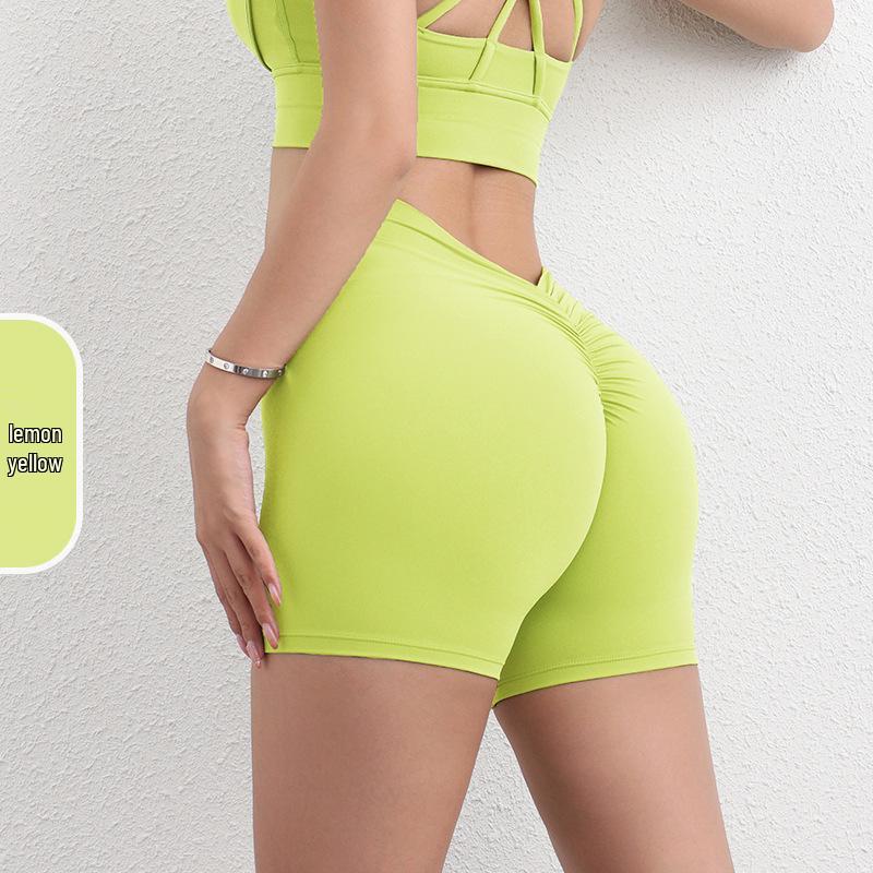 Damen Hüfthebende Yogahose - Sexy, Nahtlos, Nude, Dreiviertellang Fitnessbekleidung