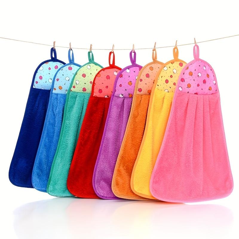 Coral Fleece Fingertip Towel, Hanging Towel For Wiping Hands, Household Dishwashing Cloths For Bathroom, Bathroom Supplies