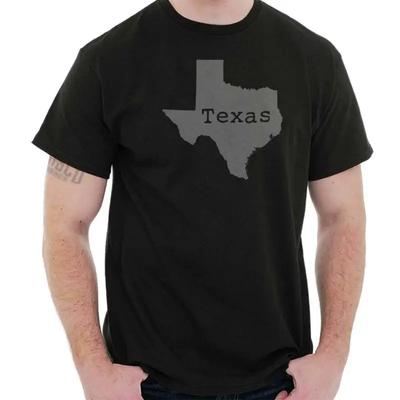 Texas Map Shape Vacation Tx Pride Gym Womens Or Mens Crewneck T Shirt