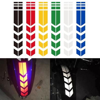 New Arrow Tape Safety Warning On Fender Reflective Decal Motorcycle Stickers Car Decals