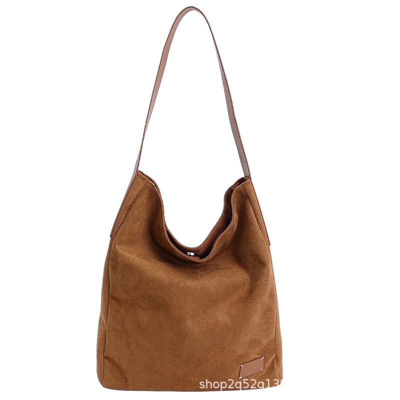 Today's popular retro tote bag women's large-capacity new niche simple underarm bag shoulder bag